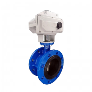Ductile iron DN50 on-off regulating electric butterfly valve with flange connection