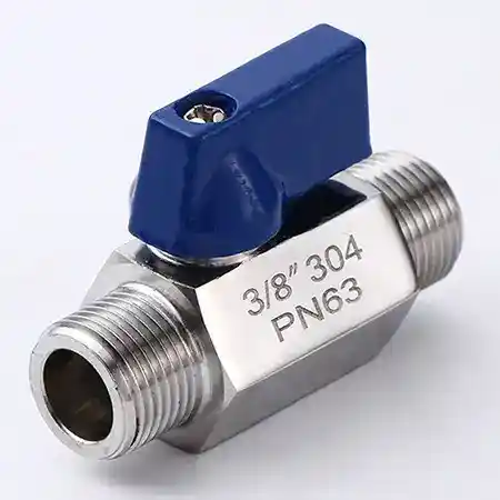 3/8″ Mini Ball Valve Compact Body Quick Quarter Turn Shut Off For Gas Liquid
