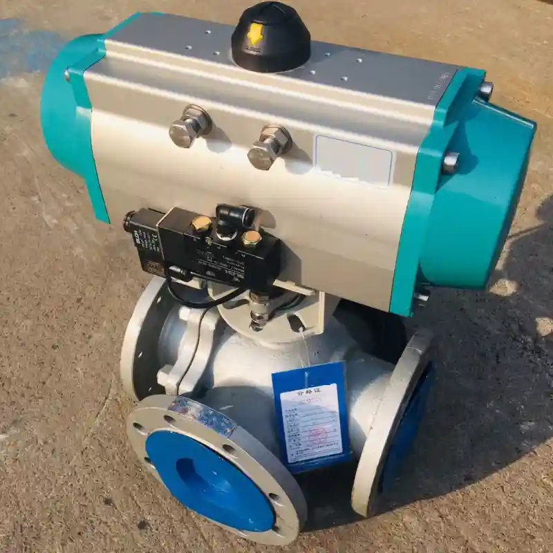 Pneumatic Four Way Ball Valve | 4-Way Flow Control & Diverter