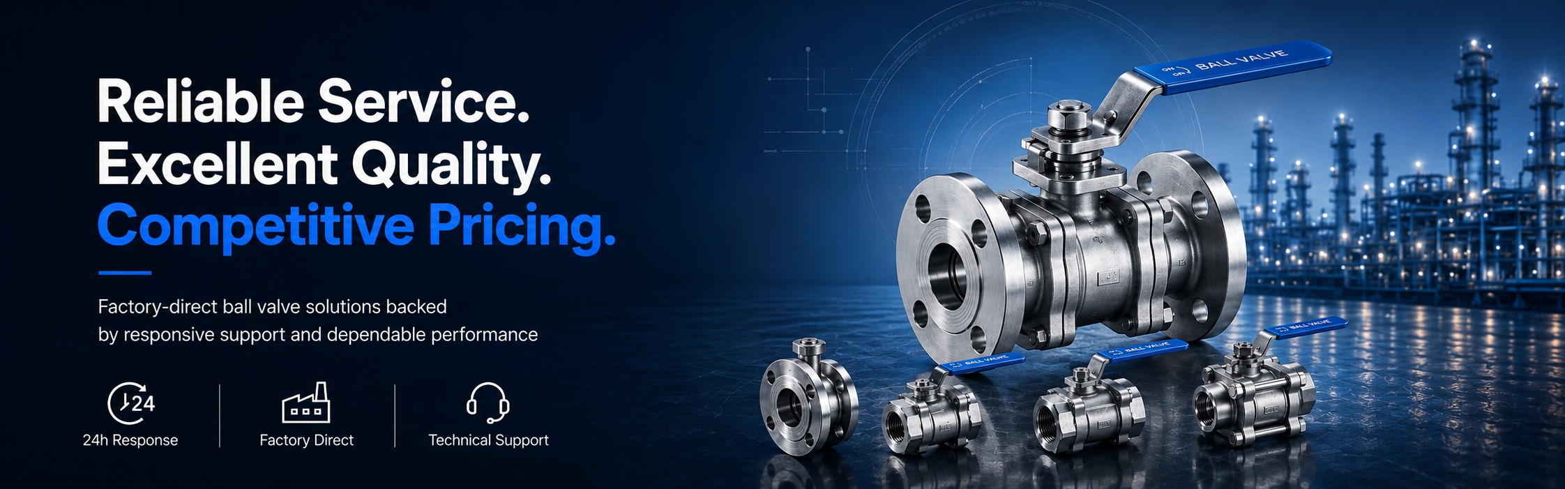 three piece ball valve