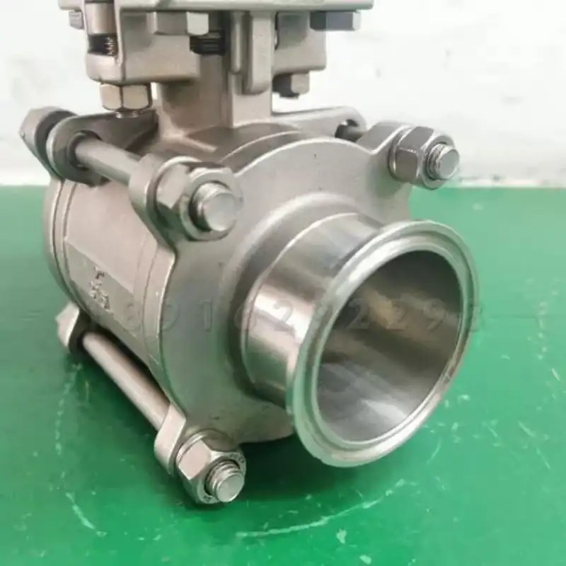 SS304 Tri Clamp three Piece Ball Valve – Sanitary Hygienic Design