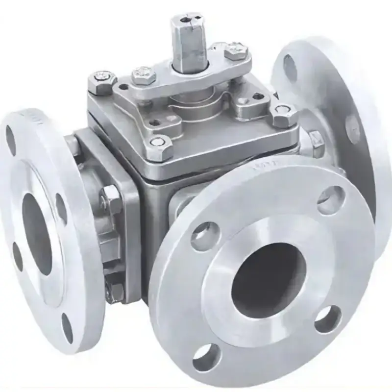8″ 3 Way Ball Valve – Flanged Full Port for Pipeline Switching