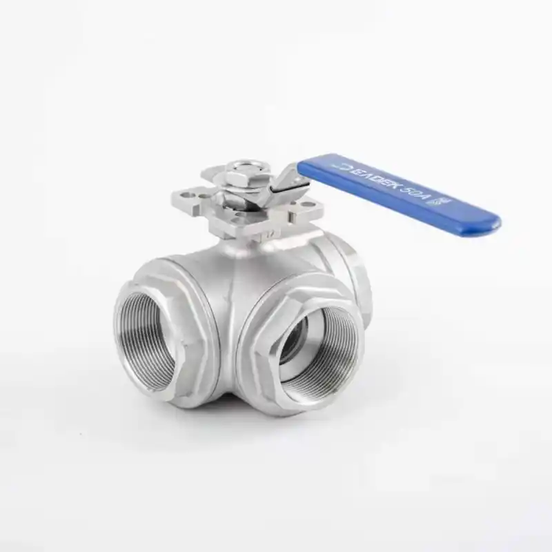 1/4" 3 way stainless steel ball valve