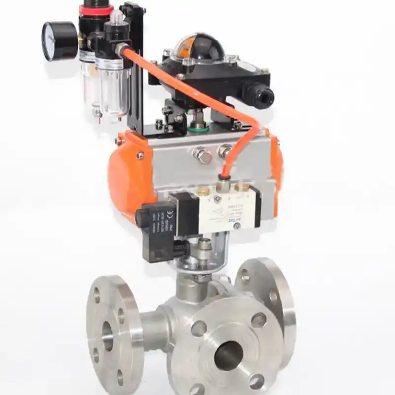 Pneumatic Three Way Ball Valve – ATEX Ex-proof for Automated Control