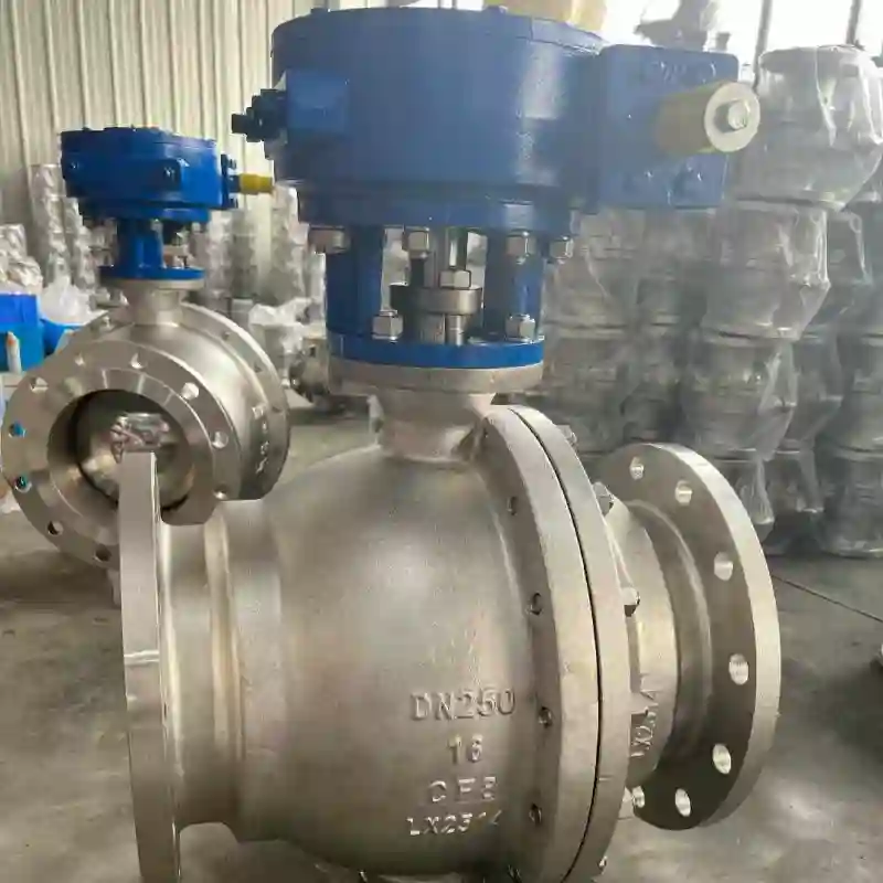 10″ Full Port Trunnion Ball Valve Low Flow Resistance Industrial Shutoff Valve