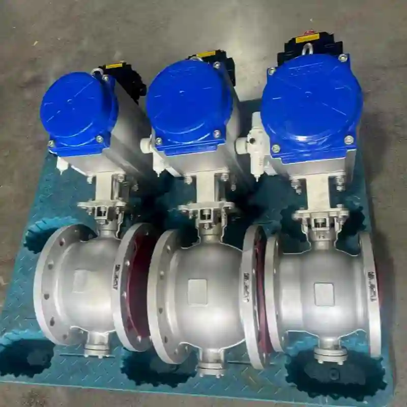 Pneumatic Control Ball Valve Low Flow Resistance For Process Flow Regulation